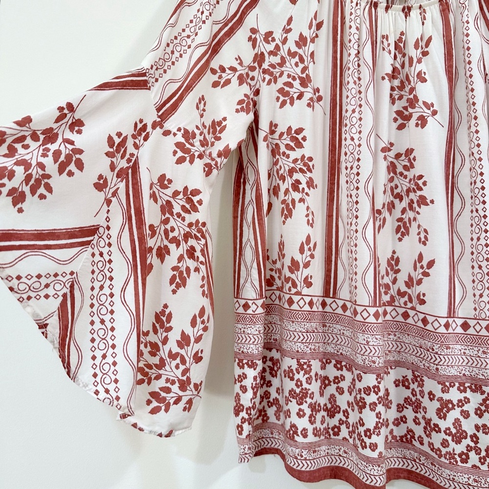 Spense Long Sleeve Bohemian Blouse Size Large - Picture 2 of 6